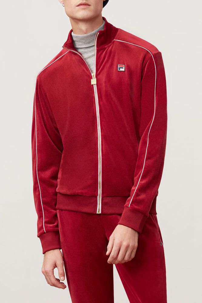 Fila Jacket Mens Red Lineker Velour - Ireland 54297-WXTH